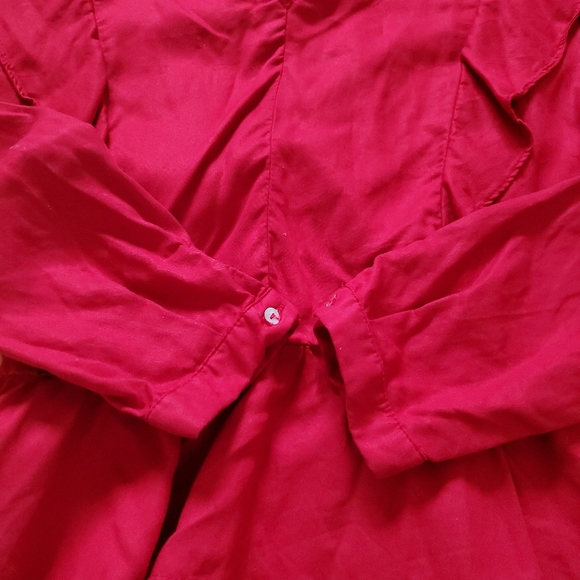 ZARA Basic l Red ruffled peplum Long sleeve - S - Picture 4 of 7